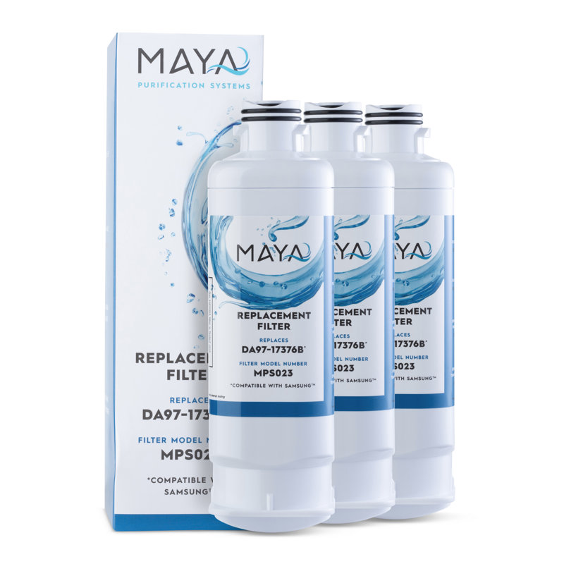 MAYA DA97-17376B Water Filter Replacement, Compatible With: Samsung HAF-QIN, RF23M8070SR, HAF-QIN/EXP, DA97-08006C, 3 Pack