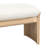 Beige 51.5 Inch Backless Rubberwood Footstool, Comfortable And Stable Sitting, Adapt To Nordic Decor, For Bedroom Hall Decor Rectangular Solid Construction, Bedroom, Porch,
