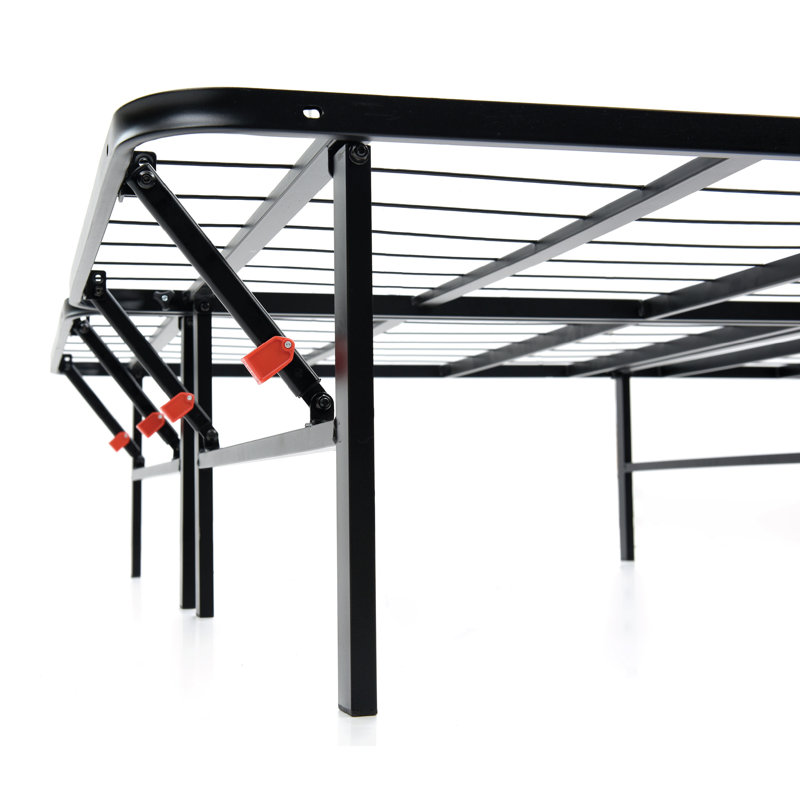  Folding Metal Bed Frame, 14 Inch Platform Mattress Foundation, , Twin XL