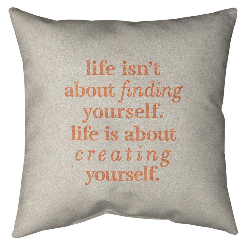 Coussin de sol, 40 po x 40 po, Blanc / Orange