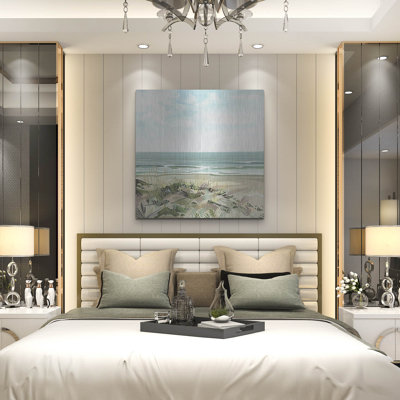  «Coastal Grasses» par Brook Page, art mural en métal, 36 po x 36 po
