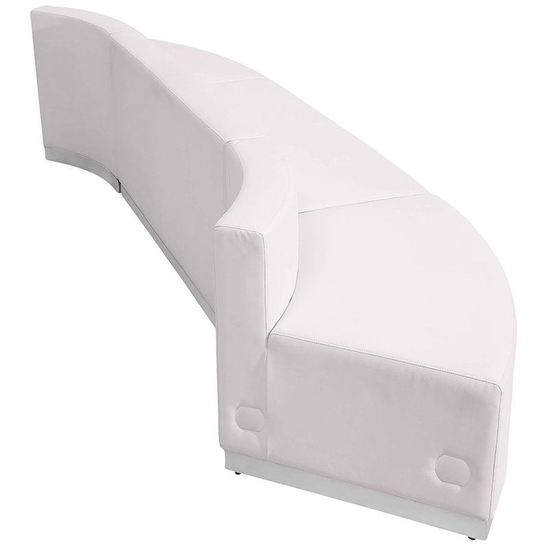 HERCULES Alon Series LeatherSoft Reception Configuration, 3 Pieces, White Faux Leather