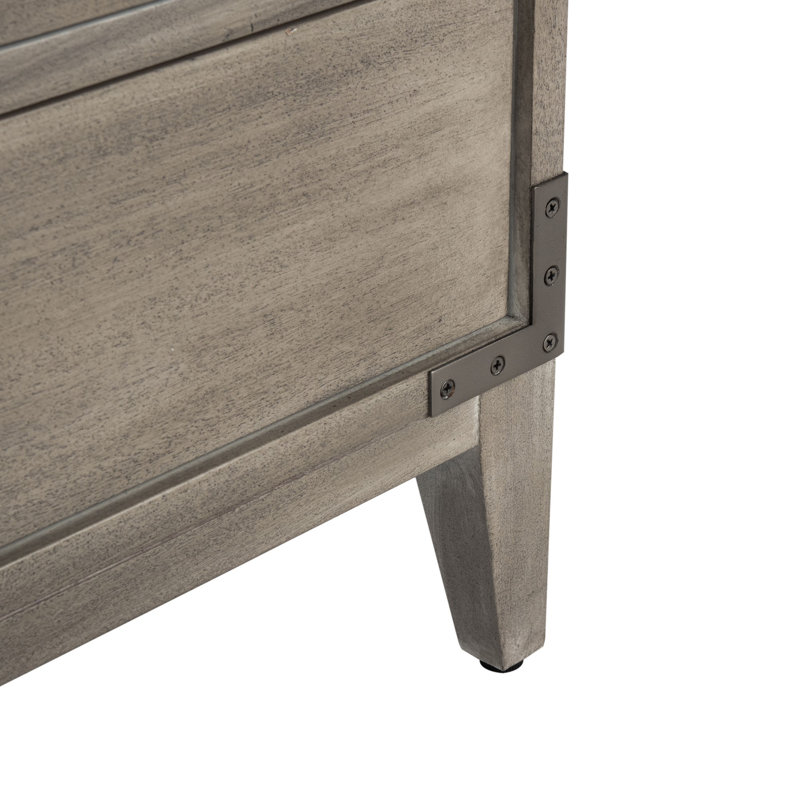 Table de chevet 3 tiroirs Lauretta, Beige