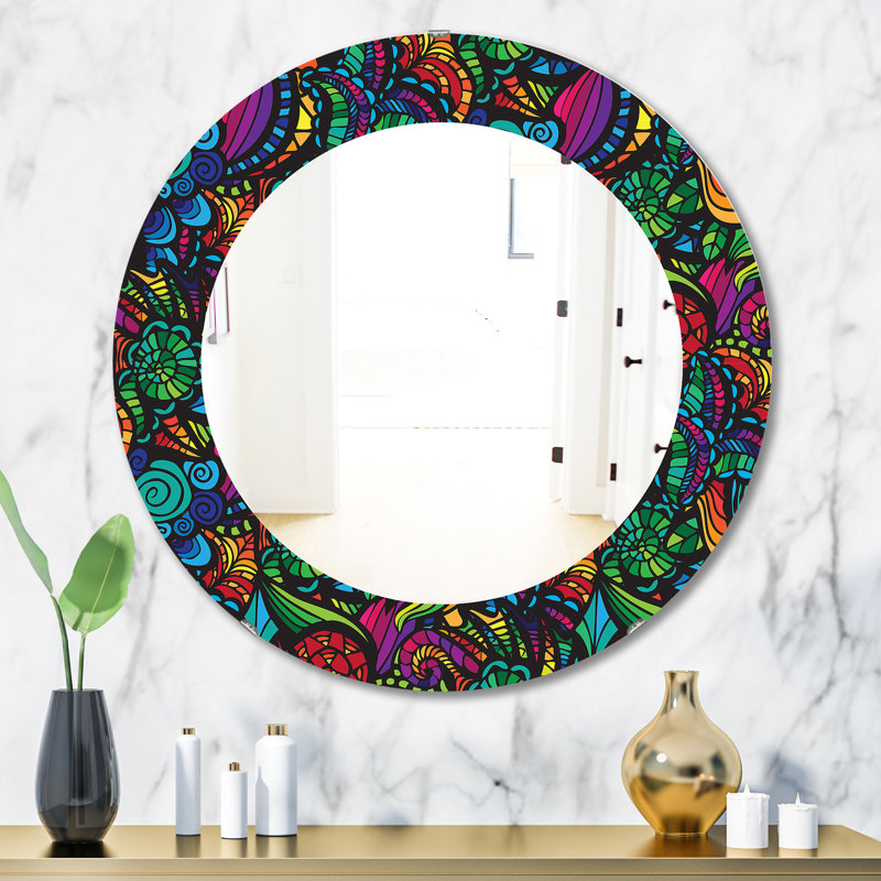 Miroir mural Obsidian Bloom 12, H 23,6 po x l 23,6 po