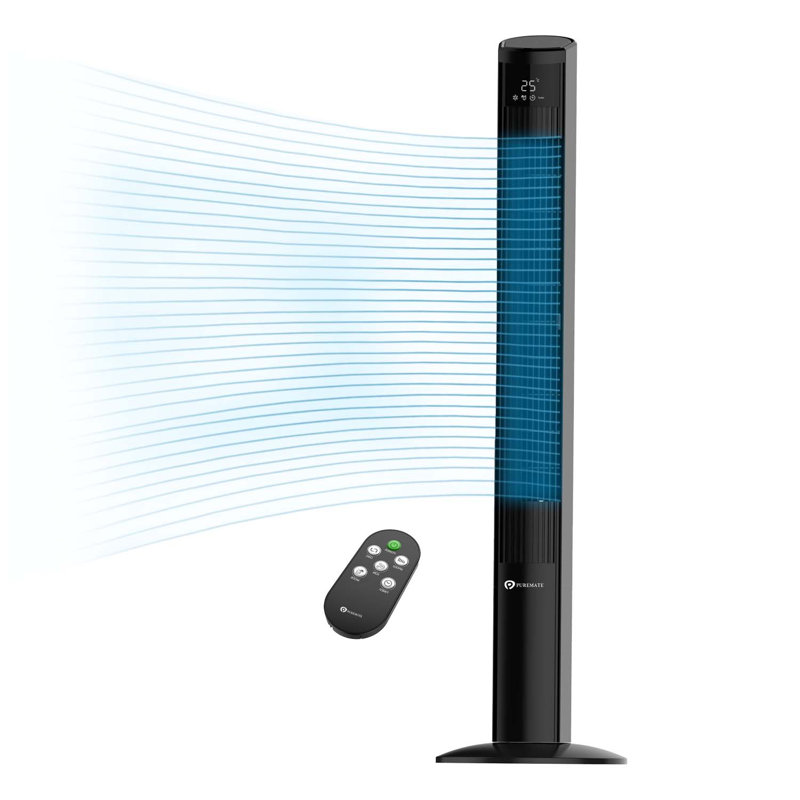 120Cm Oscillating Tower Fan, Black