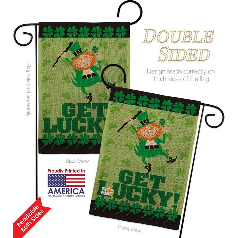 Double Sided 18.5'' H x 13'' W Polyester St. Patrick's Day Flag Set