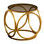 Montauk Glass Top Stainless Steel Frame Side Table-347202079
