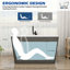 Baignoire de trempage autoportante moderne en acrylique 47 po x 27 po, surface antidérapante, conception compacte pour les petites salles de bain-83534717