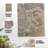 Buddha Wall Art 3D Living Room Decor, Beige Fiberglass 22 inch 56 cm