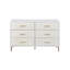 Commode blanche, champagne et or Myles