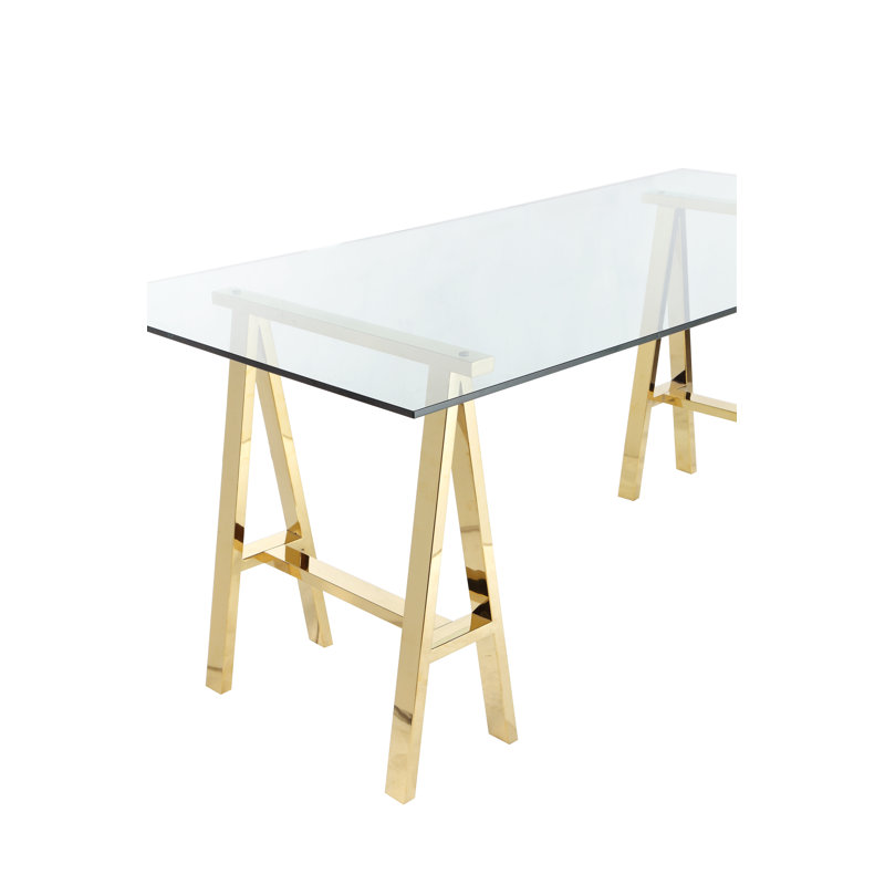 Table de salle à manger Dita, l 55 x P 36 x H 30, Doré