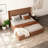 Queen Lift-Storage Platform Bed With Gas Lift, Wooden Slatted Frame, Rustic Brown Finish, No Box Spring Required, Noise-Free, Natural Wood Texture-1146243834-1147666040