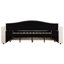 Lit de jour en molleton beige avec compartiment de rangement, lit gigogne et système audio rembourré de divertissement, inclus pour l'espace-610539844-610539841