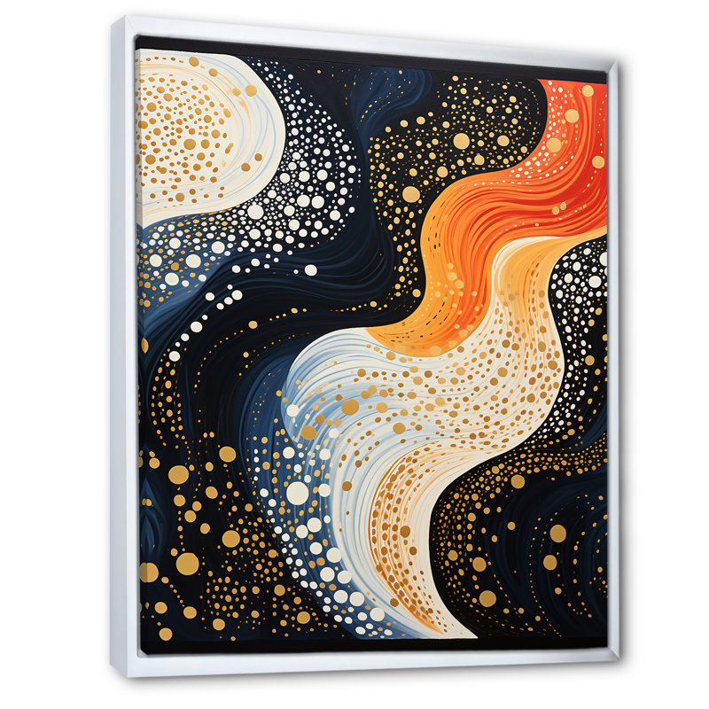 Deep Marine Scenes Modern Collage IV - Abstract Wall Art Living Room, H 32 po x l 16 po x P 1 po, Cadre flottant blanc