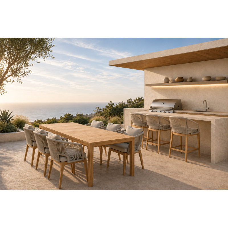Amadora Dining Arm Chair- Natural, Charcoal