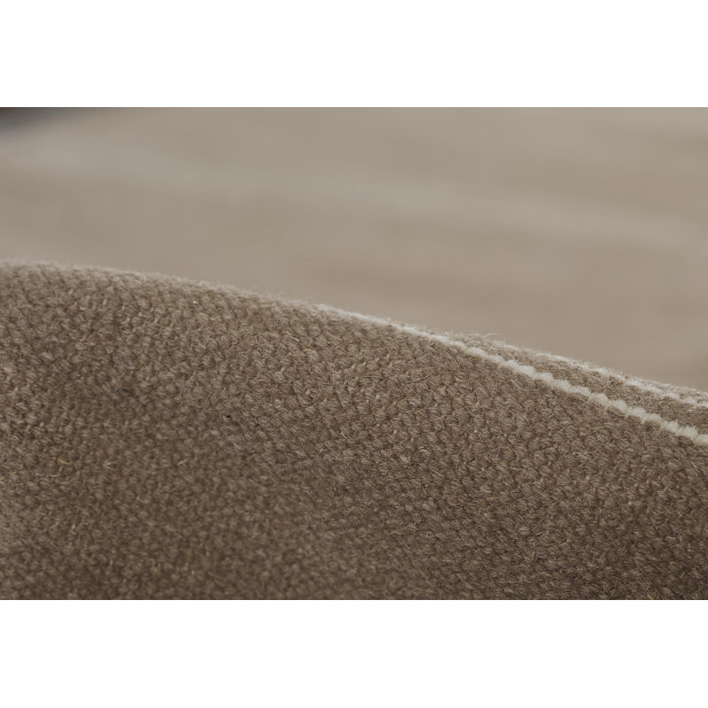 Hand Tufted Striped Area Rug in Brown, Rectangle 6'3" x 9'