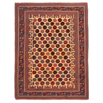 Tajik Caucasian Beige Rug 3'1" x 4'2"