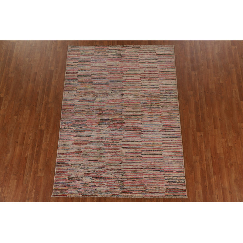 One-of-a-Kind 5'7'' X 7'8'' New Age Wool Area Rug in Beige