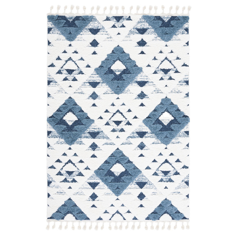 Imraan Tassel Shag Performance Geometric Rug, Rectangle 5'3" x 7'6"