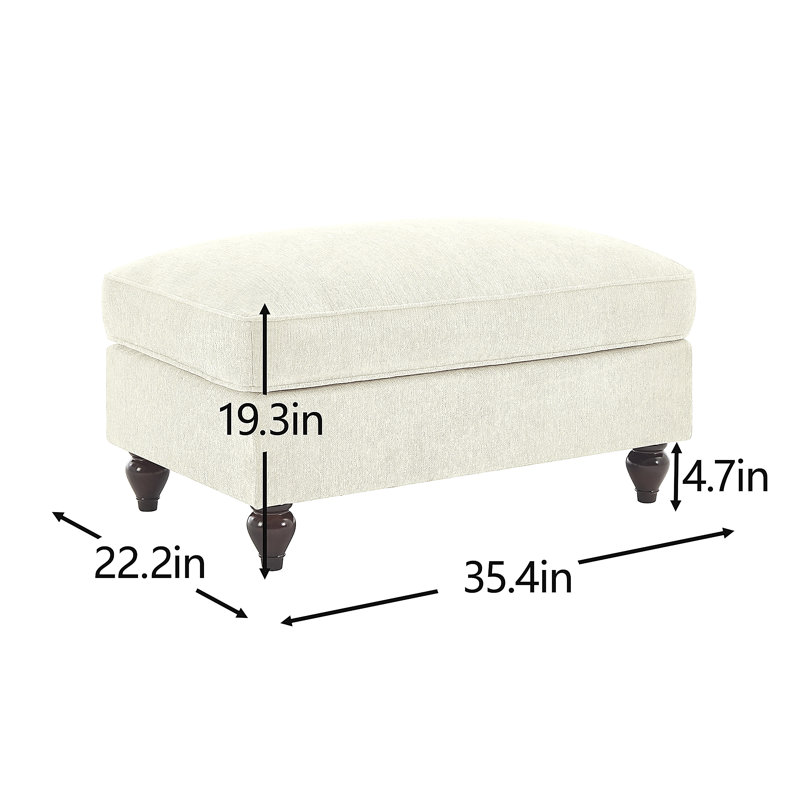 Repose-pieds en chenille, Beige