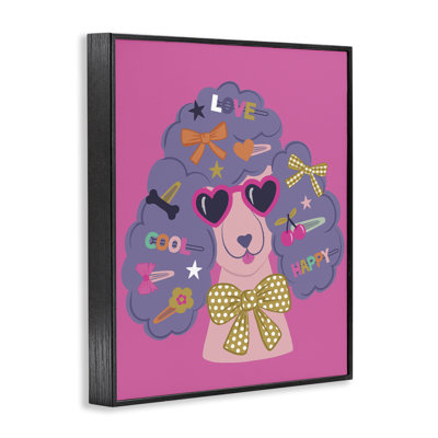 «Poodle with Hair Baubles», estampe numérique par Lisa Perry