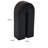 Modern Decorative Arch Sculpture In Matte Black Solid Marble, 8 Inch