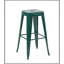 Tabouret à hauteur de comptoir 30 po, ensemble de 4 tabourets de bar en métal sans dossier, empilable, amovible et facile à assembler, pour économiser de l'espace pour un îlot de cuisine / bar / café / salle à manger (vert émeraude)-608696899-608696896