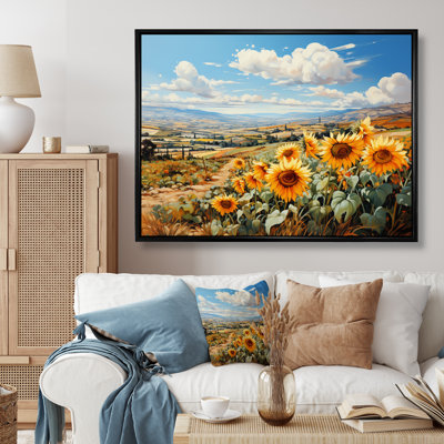 Koleby, Espagne, tournesols, champ de chaleur, sur toile I
