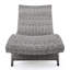 Chaise longue en osier Crete avec confort réglable et durabilité toutes saisons