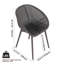 Ensemble de 2 chaises de patio, chaises longues modernes avec cadre en polypropylène respirant-454479864