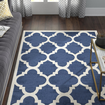 Ammundsen Geometric Navy/Beige Area Rug