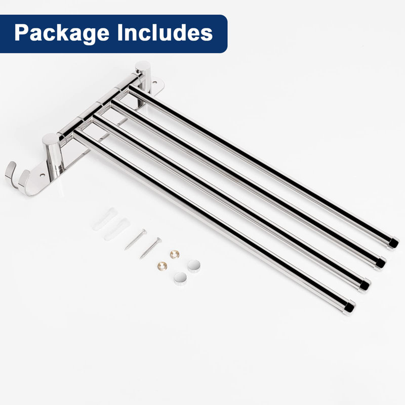 Wall Towel Rack, Chrome Finish