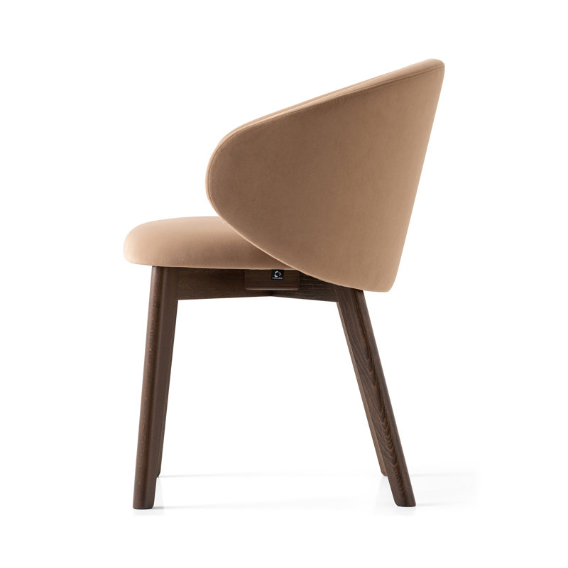 Fauteuil Tuka, Brun chameau, Fumée