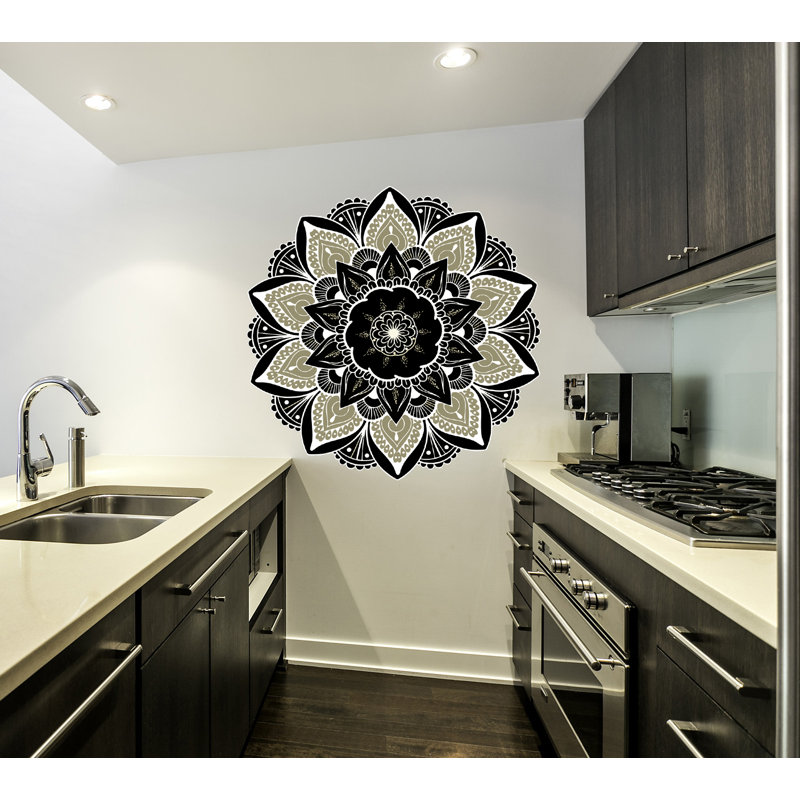 Décalcomanie murale Boho Mandala, H 46 po x l 46 po
