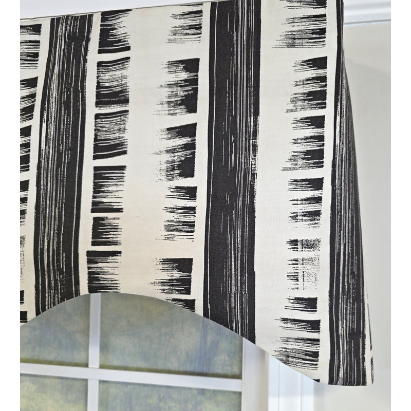 Jaspeado Cornice Valance, Noir