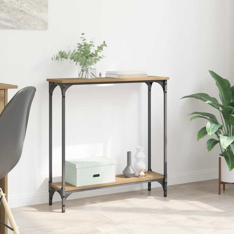 Console Table, 75cm H x 75cm W x 22.5cm D, Artisan Oak