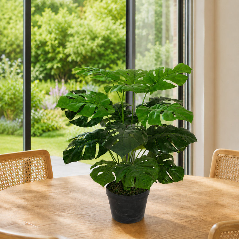 Faux Plant in Pot Liner, 60cm H x 60cm W x 60cm D