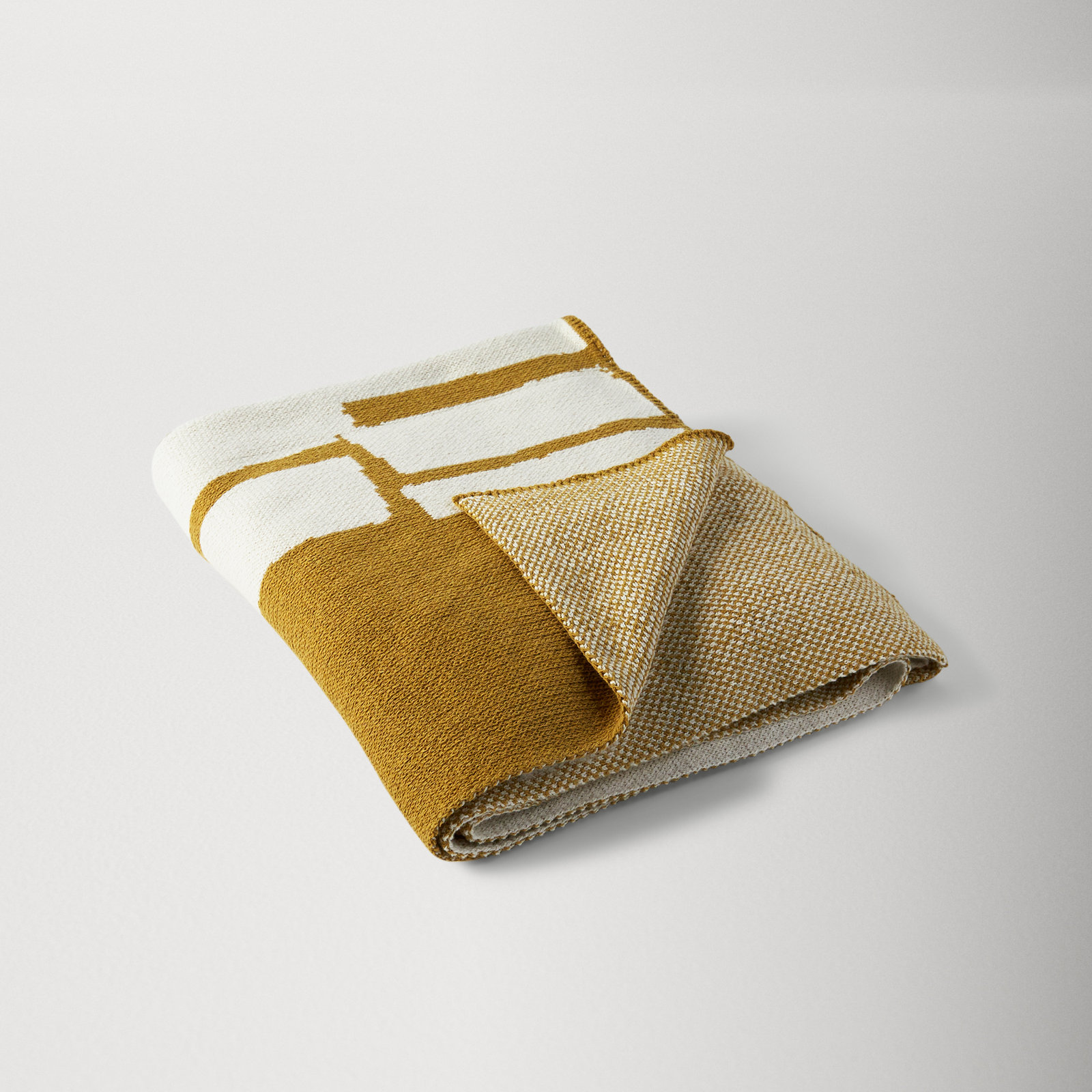 Ivo Cotton Blend Knitted Throw Blanket, Moss