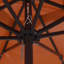 Garden Parasol with LED Strip Lights Polyester and Steel Sun Shade-1163912432