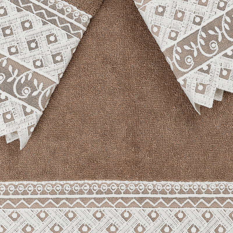 Aiden 3 Piece Turkish Cotton Towel Set, Latte