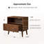Table de chevet de style Mid-Century moderne 24 "avec station de charge et tiroir caché Isabele-108805291