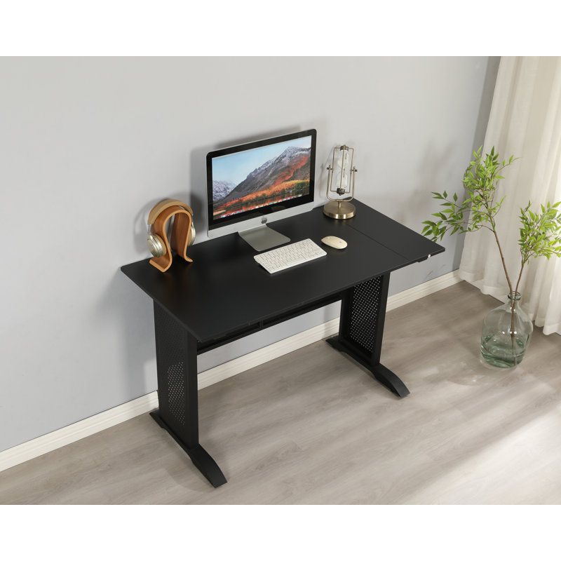 Bureau d'ordinateur simple et moderne 47,2 po avec structure en acier robuste