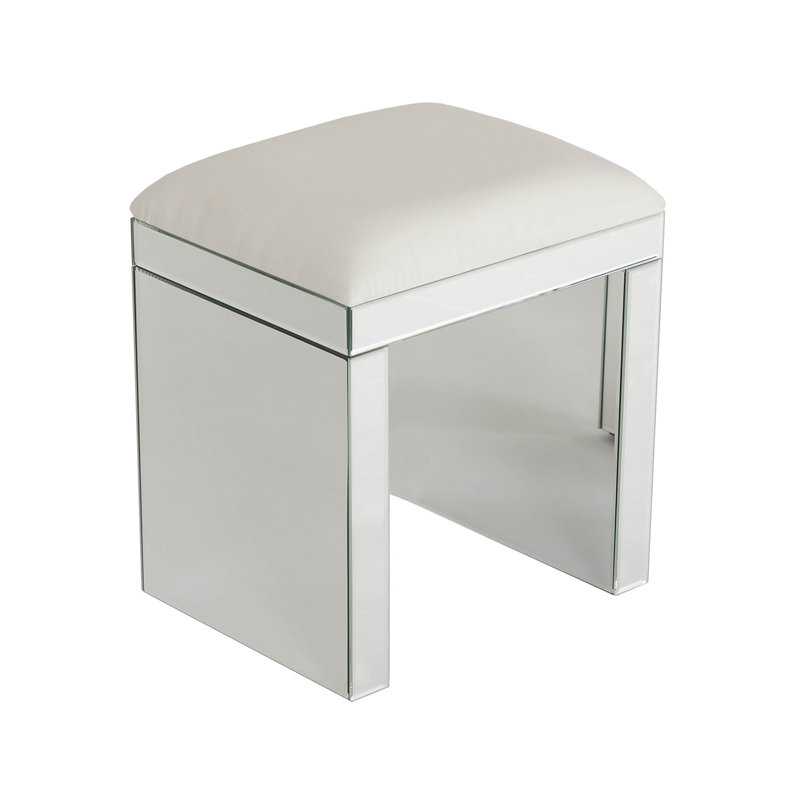 Damion Plastic Accent Stool, Silver