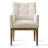 19.5" Seat Height Tweed Upholstered Fabric Dining Armchair-2080970510