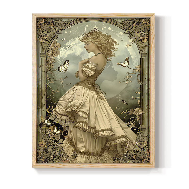 Reproduction encadrée WOMEN Series CECLIV - bois massif, H 11 po x l 9 po