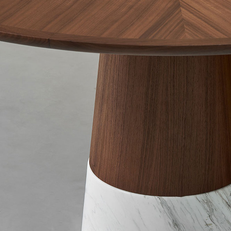 Italian-style round table, 28.74"H X 47.24"L x 47.24"W