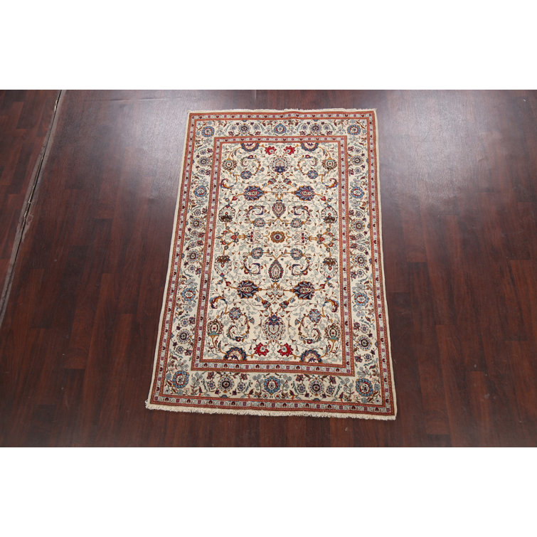 Tapis floral à teinture végétale 4 x 7