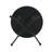  3-Piece Mosaic Bistro Set, Folding Metal Chairs & Ceramic Tile Table, Outdoor Patio CafeSet, Black Frame