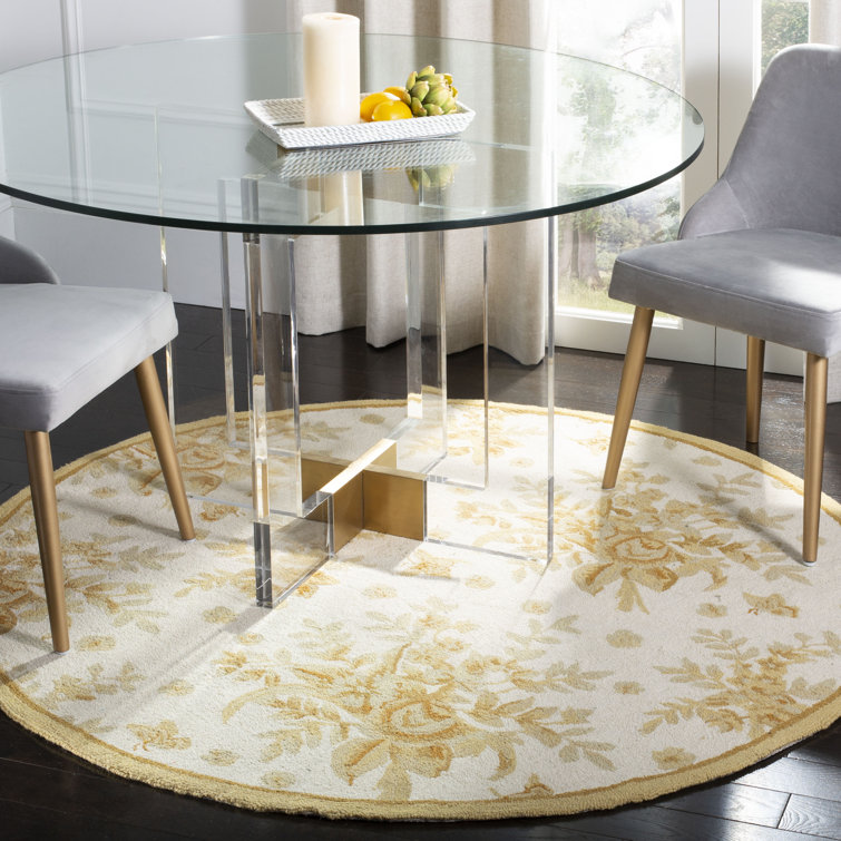 Hollander Hand-Hooked Wool Gold Area Rug