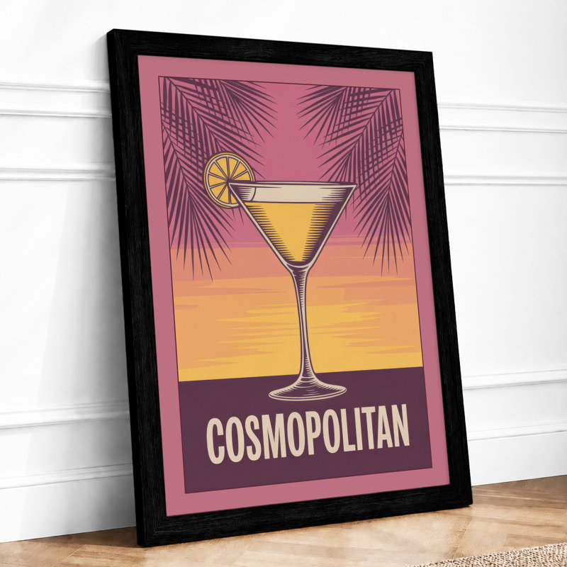 Cosmopolitan Hour Art Deco - Framed Print, A4 - 29.7 x 21.0 cm, Black